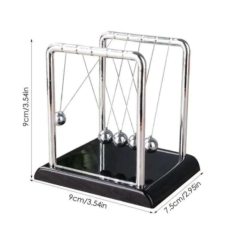 Newton Cradle Balance Steel Balls, 5 Balls Physics Science Pendulum Desk Toy, Home Decor Anti Stress Game Toy, Metal Pendulum Ball School Teaching Supplies, Steel Ball Balance Toy, Cool Office Decor and Tabletop Toys for Stress Relief