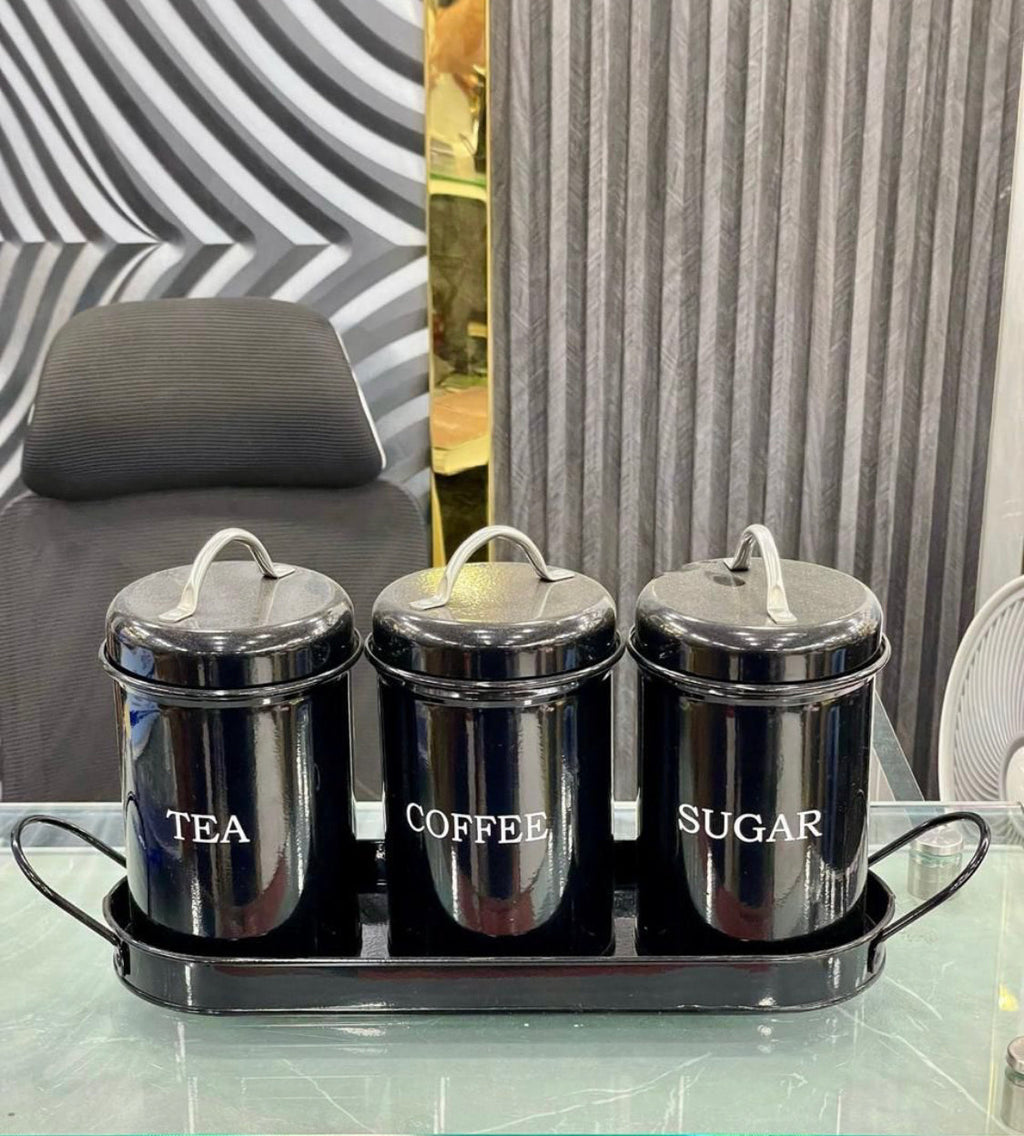 Set Of 3 Coffee Sugar Container Set, Seasoning Bottle Spice Jars, Multifunctional Kitchen Cereal Dispenser Storage Containers