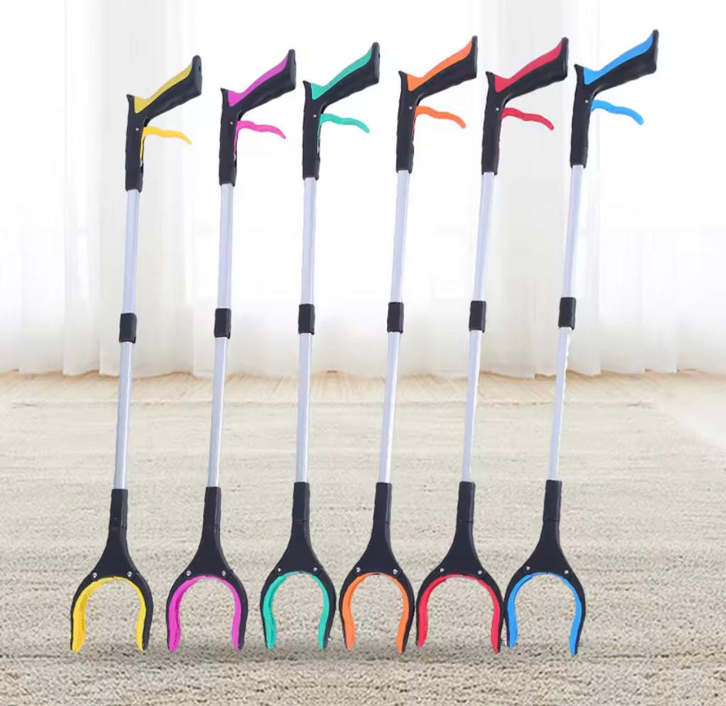 Foldable Grabber Picking Tool, Collapsible Garbage Grabber, Lightweight Heavy Duty Elderly Gripper, Aluminum Alloy Folding Type Garbage Clip