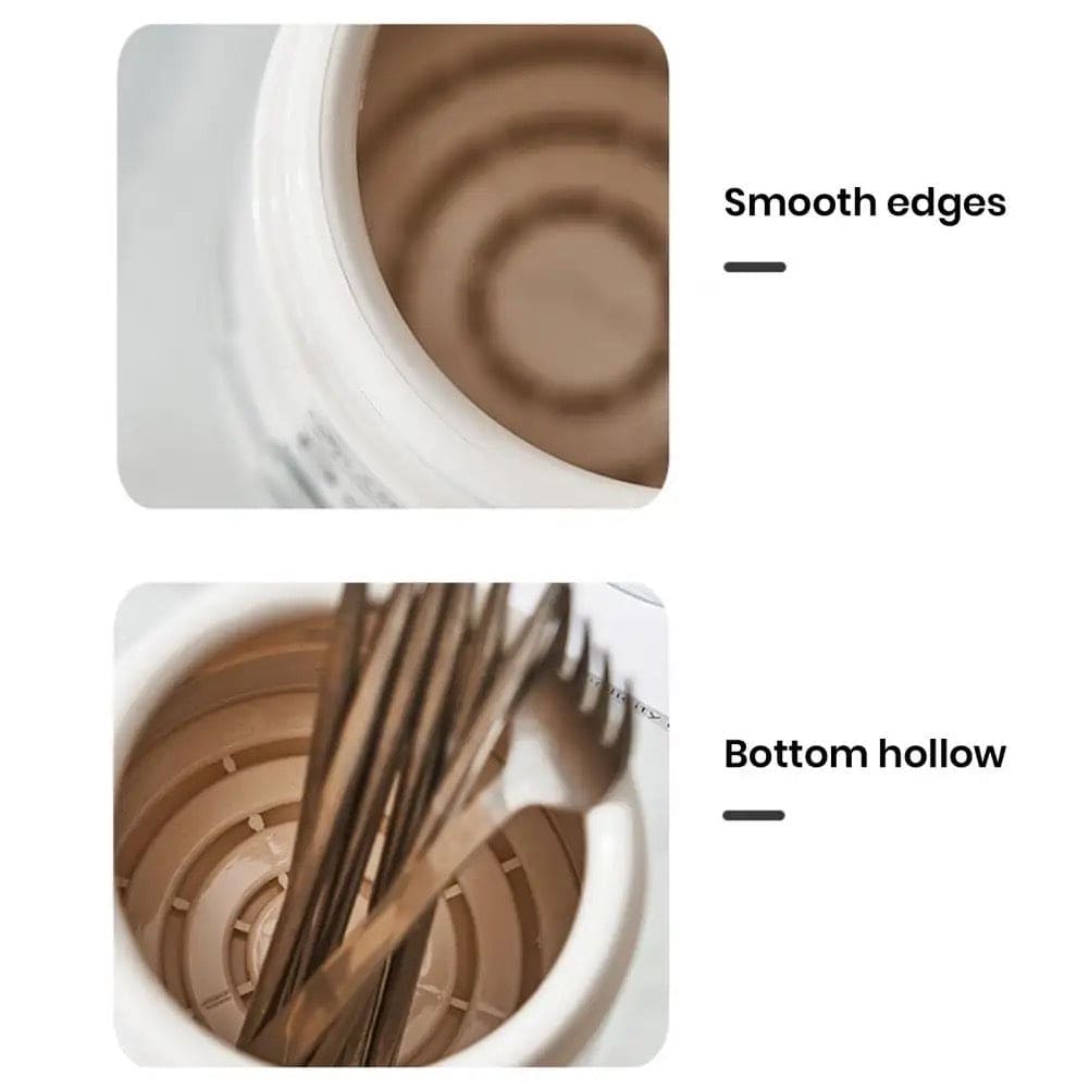 Daily Life Printed Cutlery Holder, Removable Hollow Out Utensils Organizer, Base Plate Drainable Spoon Fork Chopstick Stand Tray, Multifunctional Spoon Fork Chopstick Storage Holder, Household Kitchen Tableware Storage Holder Box