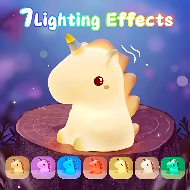 Cute Unicorn Silicone Touch Night Light