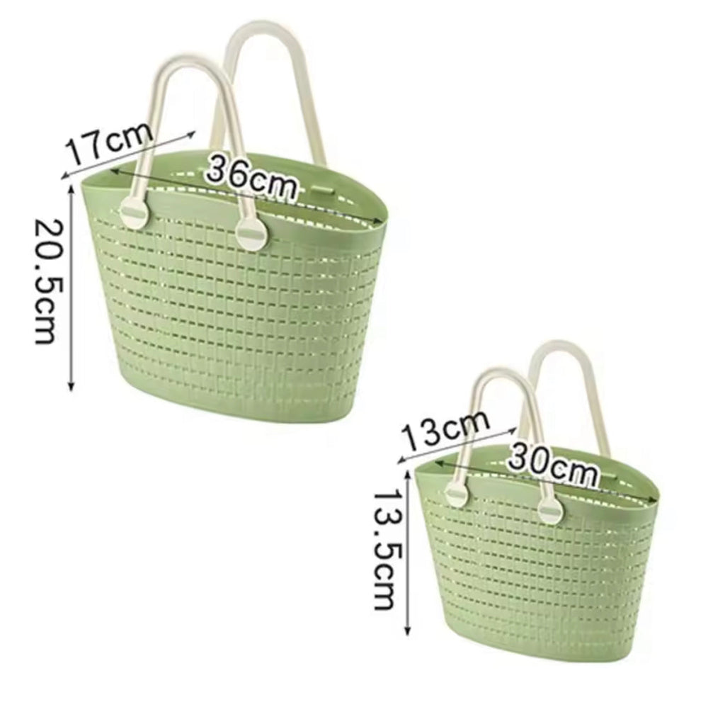 Portable Handheld Picnic Basket, Handheld Kitchen  Grocery Basket, Multipurpose Laundry Basket, Creative Hollow Out Shower Basket