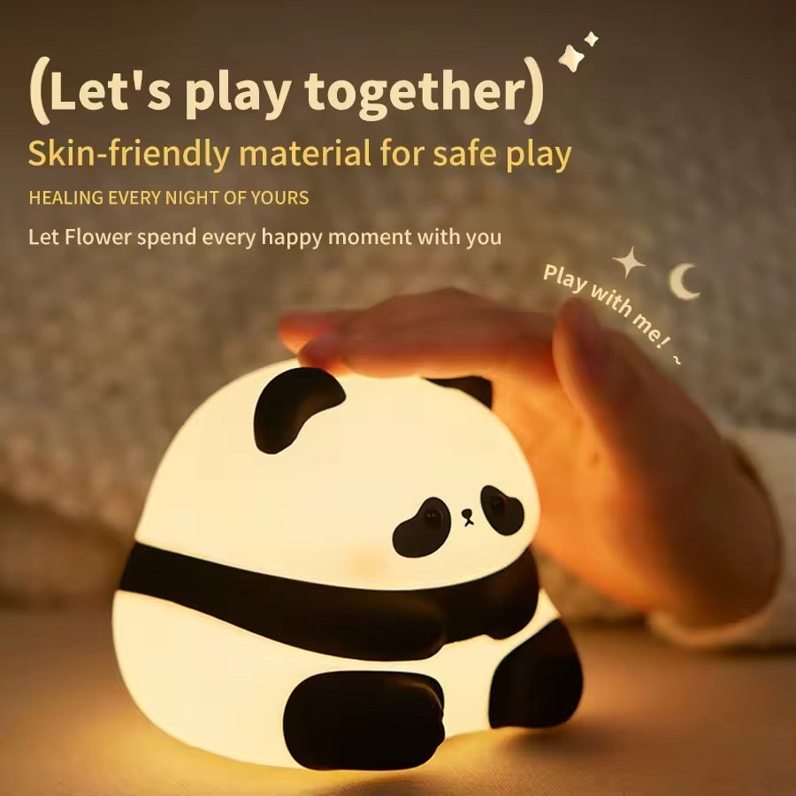 Cute Panda Silicone Touch Night Light