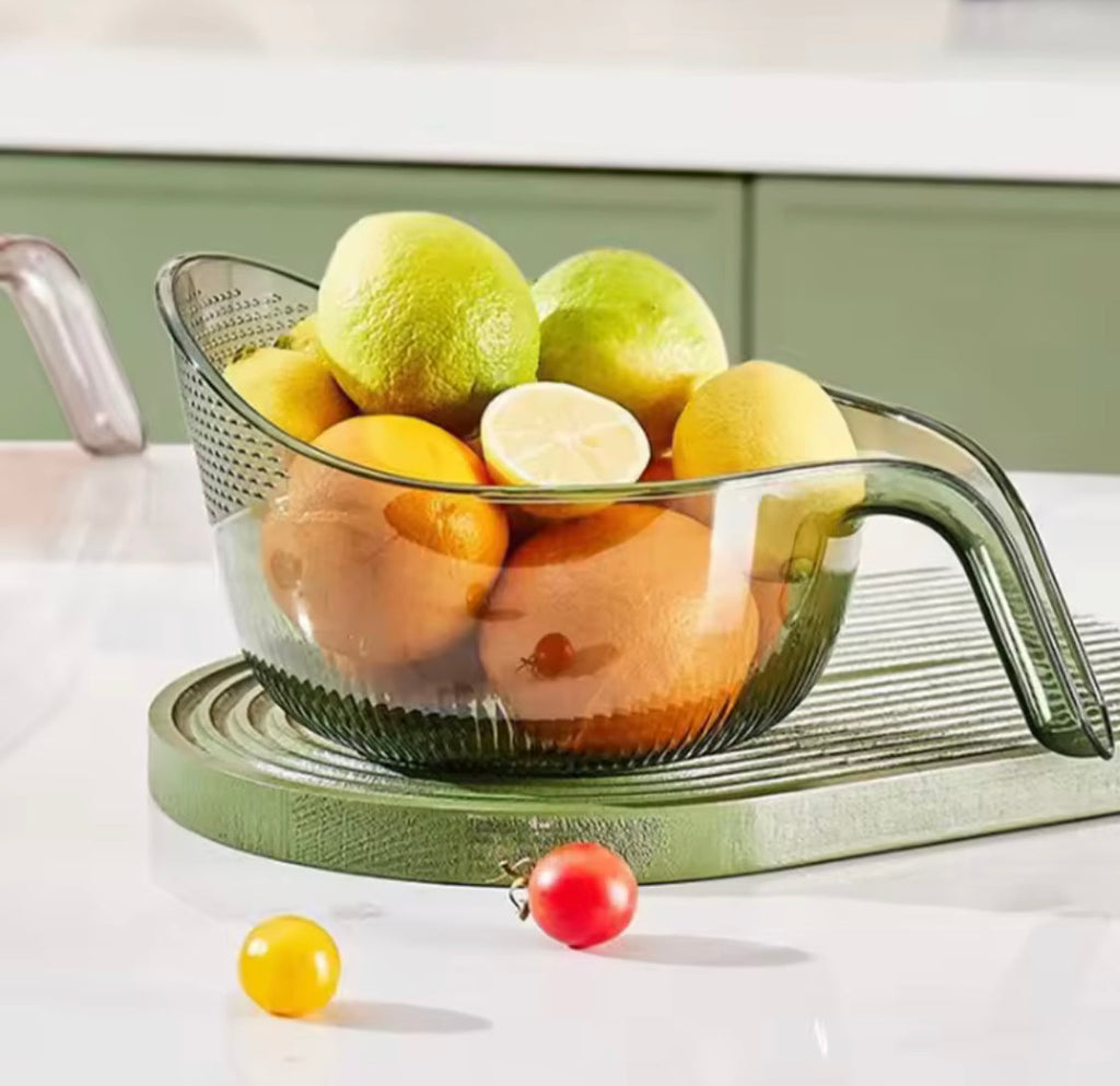 Multifunctional Sink Drain Strainer, Acrylic Rice Washer Drain Basket, Household Draining Bowl