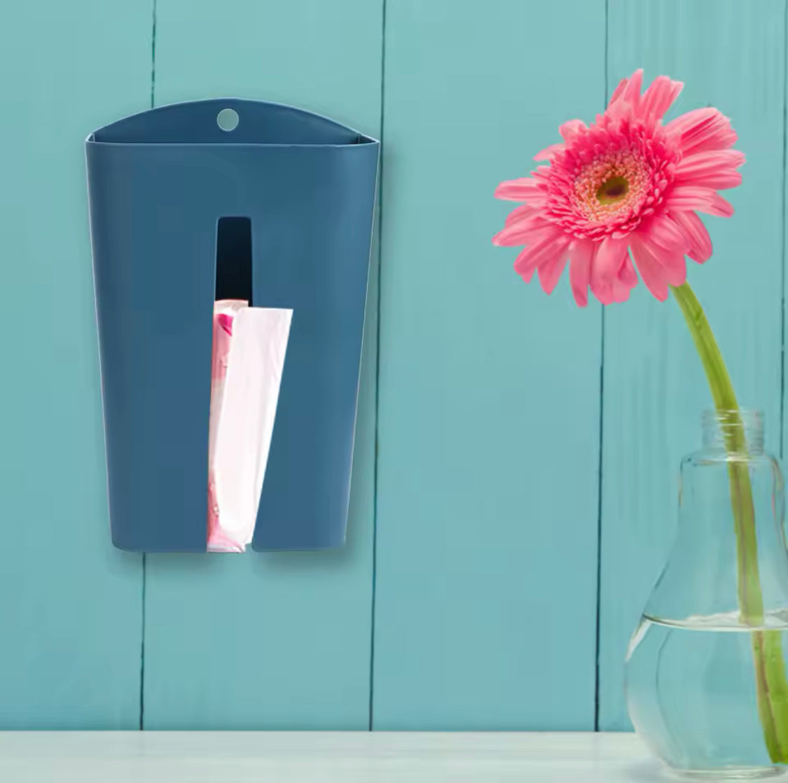 Garbage Bag Dispenser, Wall Mounted Garbage Bag Holder, Tissue Dispenser Container, Organizer Kitchen Decor