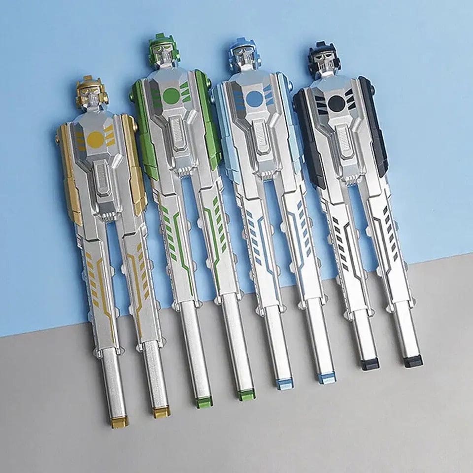 Creative Deformation Robot Shape Gel Pen, Detachable Twin Transformers Gel Pen, Creative Robot Shape Gel Pen, Folding Robotic Gel Pen, 2 In 1 Ball Pen For Kids, Ink Signature Pen, Stationary Student Writing Office Supplies