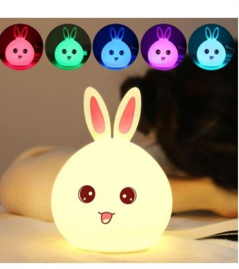 Cute Rabbit Silicone Touch Night Light