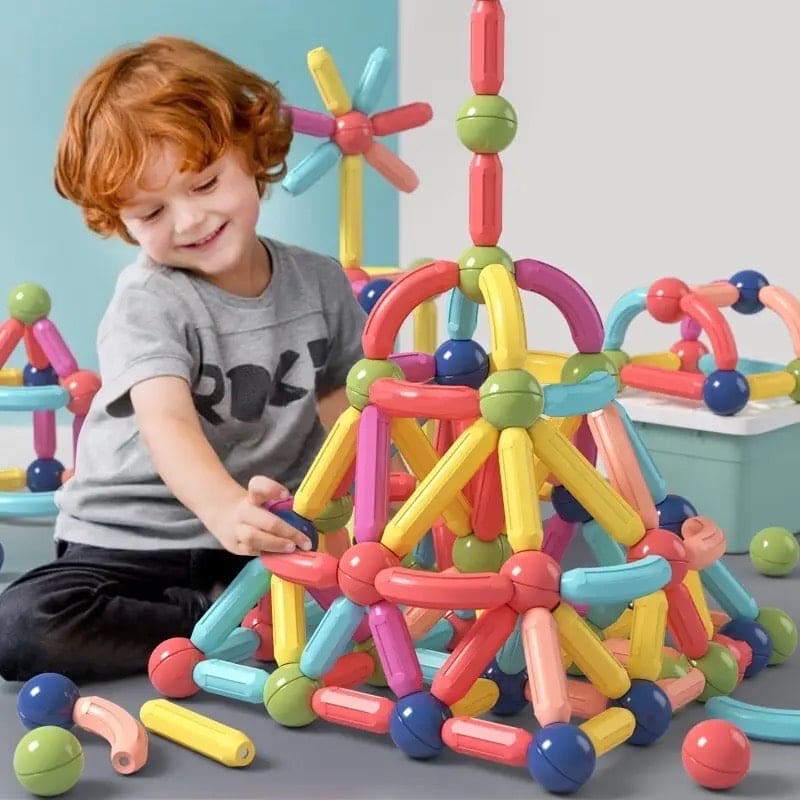 Magnetic Blocks Bar Toy, Magnetic Sticks & Balls Building Blocks Toys.