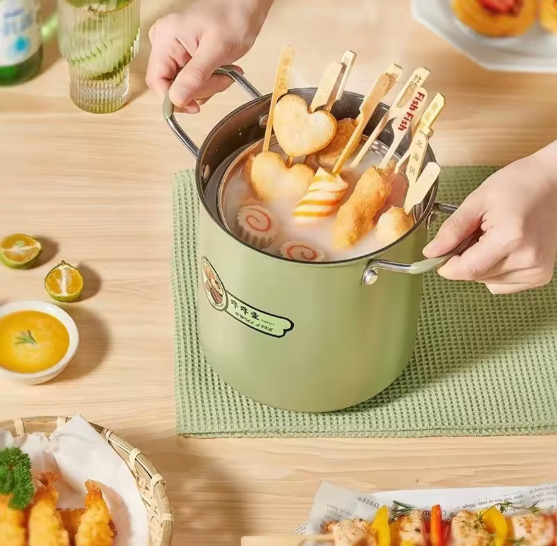 3L Stainless Steel Deep Frying Pot, Multifunctional Household Deep Frying Pan, Non Stick Mini Small Oil Frying Pot