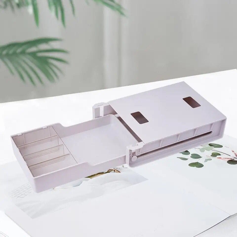 Hidden Drawer Organizer, Under Desk Drawer Storage Organizer.