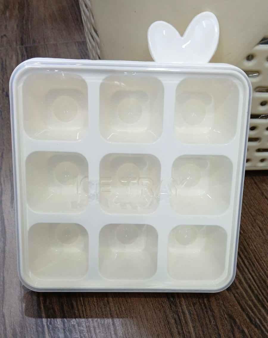 9 Grid Ice Cube Mold, Plastic Ice Cube Tray, Square Shape Ice Cube Tray