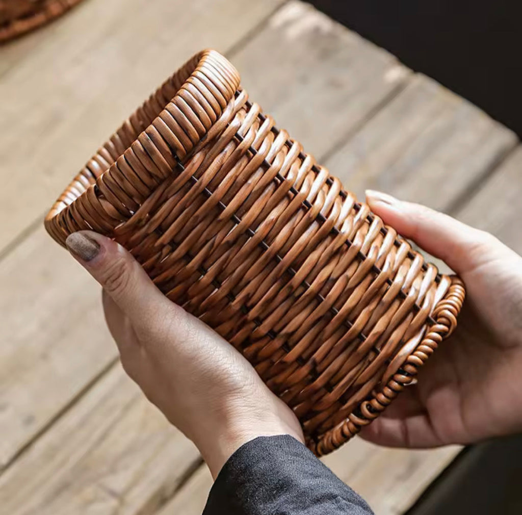 Imitation Rattan Chopstick Holder, Cutlery Utensil Organizer, Spoon Fork Chopsticks Storage Rack, Kitchen Cutlery Storage