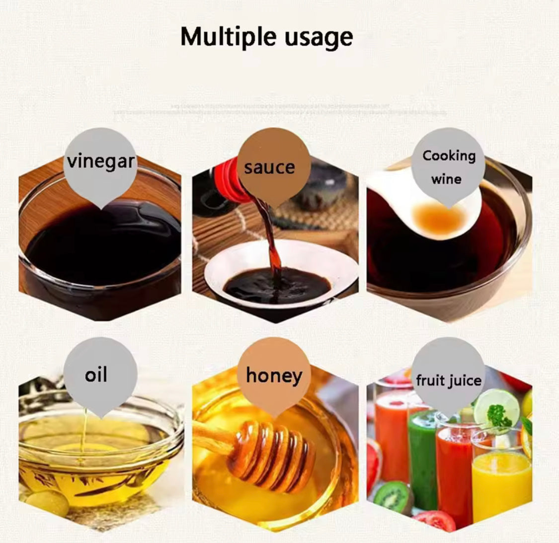 2 In 1 Glass Oil Bottle , Multipurpose Glass Bottle Jar, Creative Double Mouth Glass Seasoning Oil Pot, Double Oil Dispenser With Cork