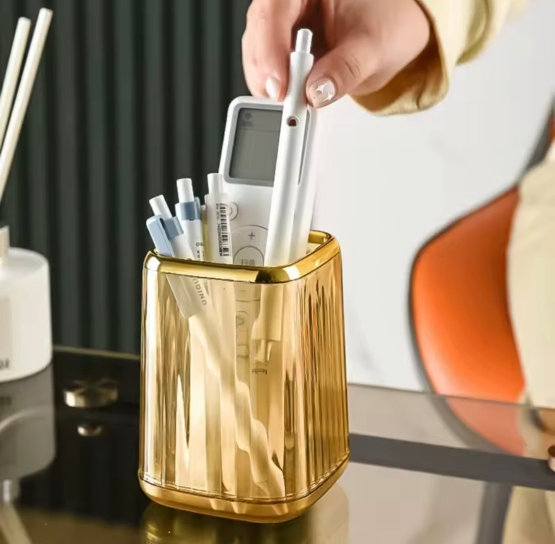 Decent Style Makeup Brushes Holder, Nordic Style Pen Holder, Large Capacity Pen Pencil Holder, Stationery Desk Organizer