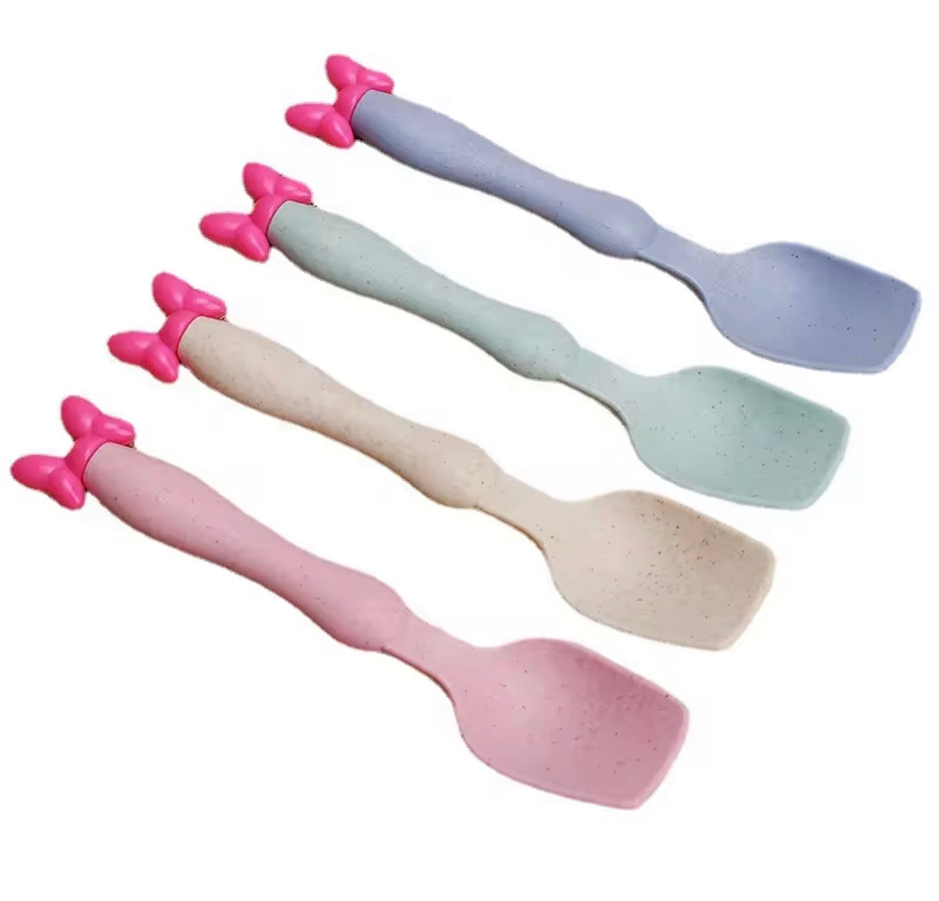 Set of 4 Mickey Mouse Kids Plate set with Spoon and Fork