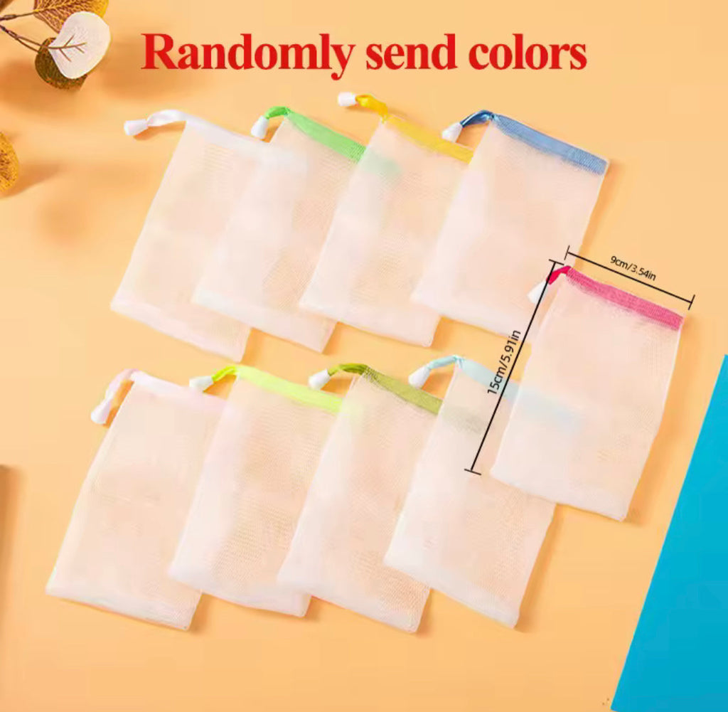 Set Of 3 Soap Saver Bag, Soap Foaming Net for Bath, Hanging Net Soap Mesh Bag