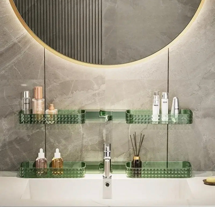 Multifunctional Bathroom Corner Shelf, Wall Mounted Bathroom Storage Organizer, New Foldable Design Bathroom Rack