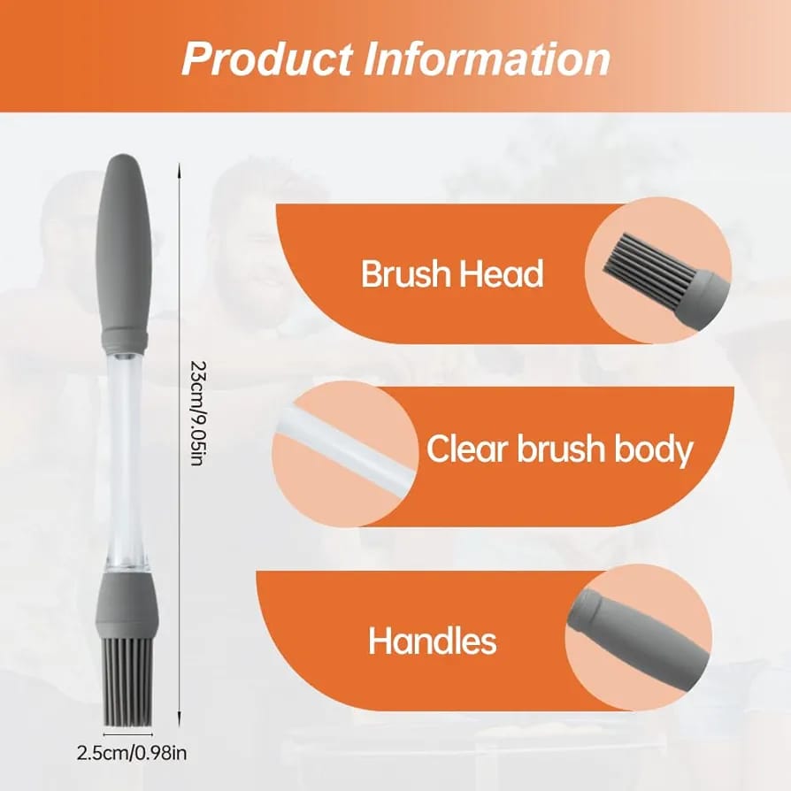 Push Oil Silicone Brush, High Temperature Resistant Silicone Oil Brush, Silicone Grill Seasoning Brush