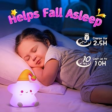 Cute Star Silicone Touch Night Light