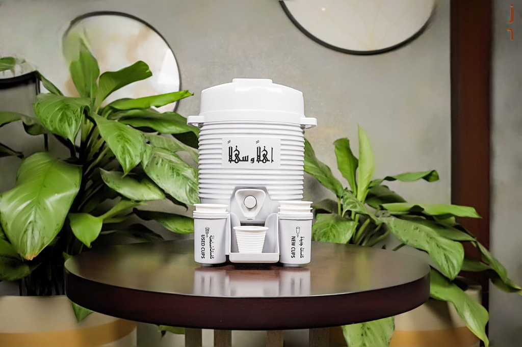 Water Cooler With Glass, Mini water cooler tank, Kitchen Beverage Dispenser Cooler