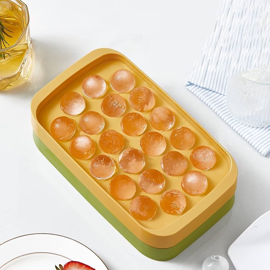 Round Ice Cube Tray, Ice Ball Tray With Lid.