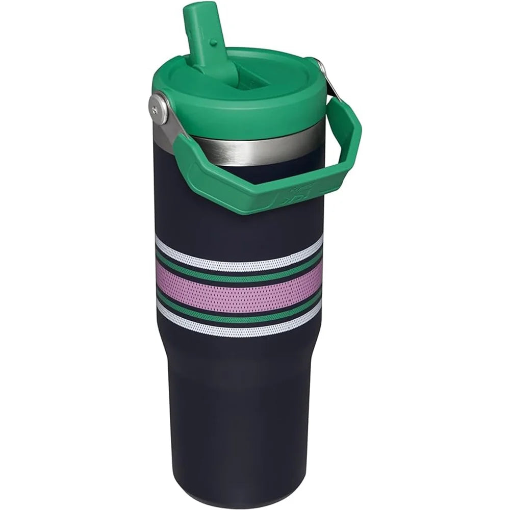 The IceFlow™ Flip Straw Tumbler | 30 OZ - Navy Mesh