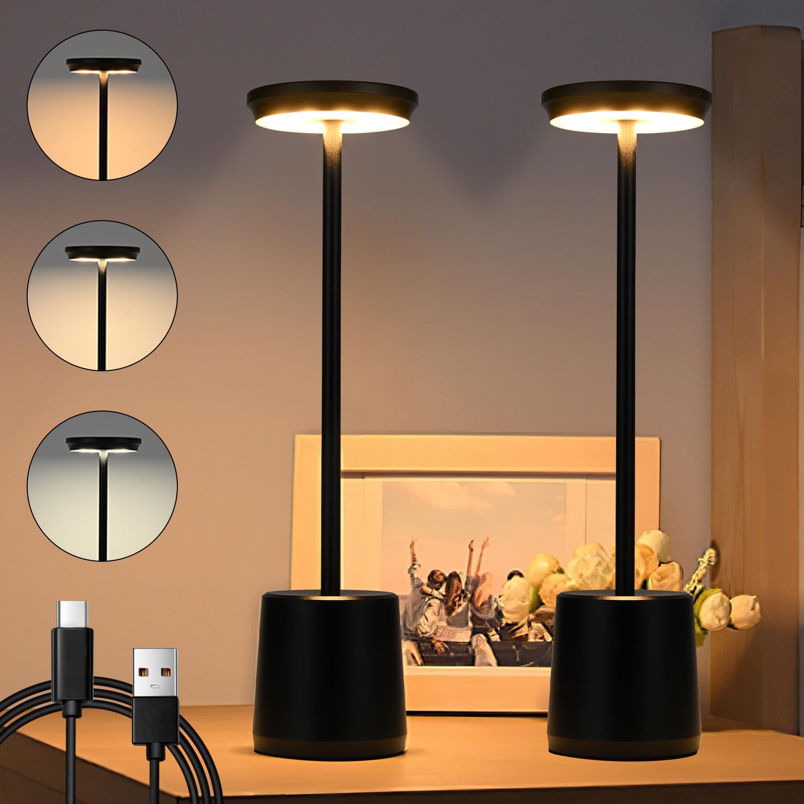 Rechargeable Side Table Lamp.