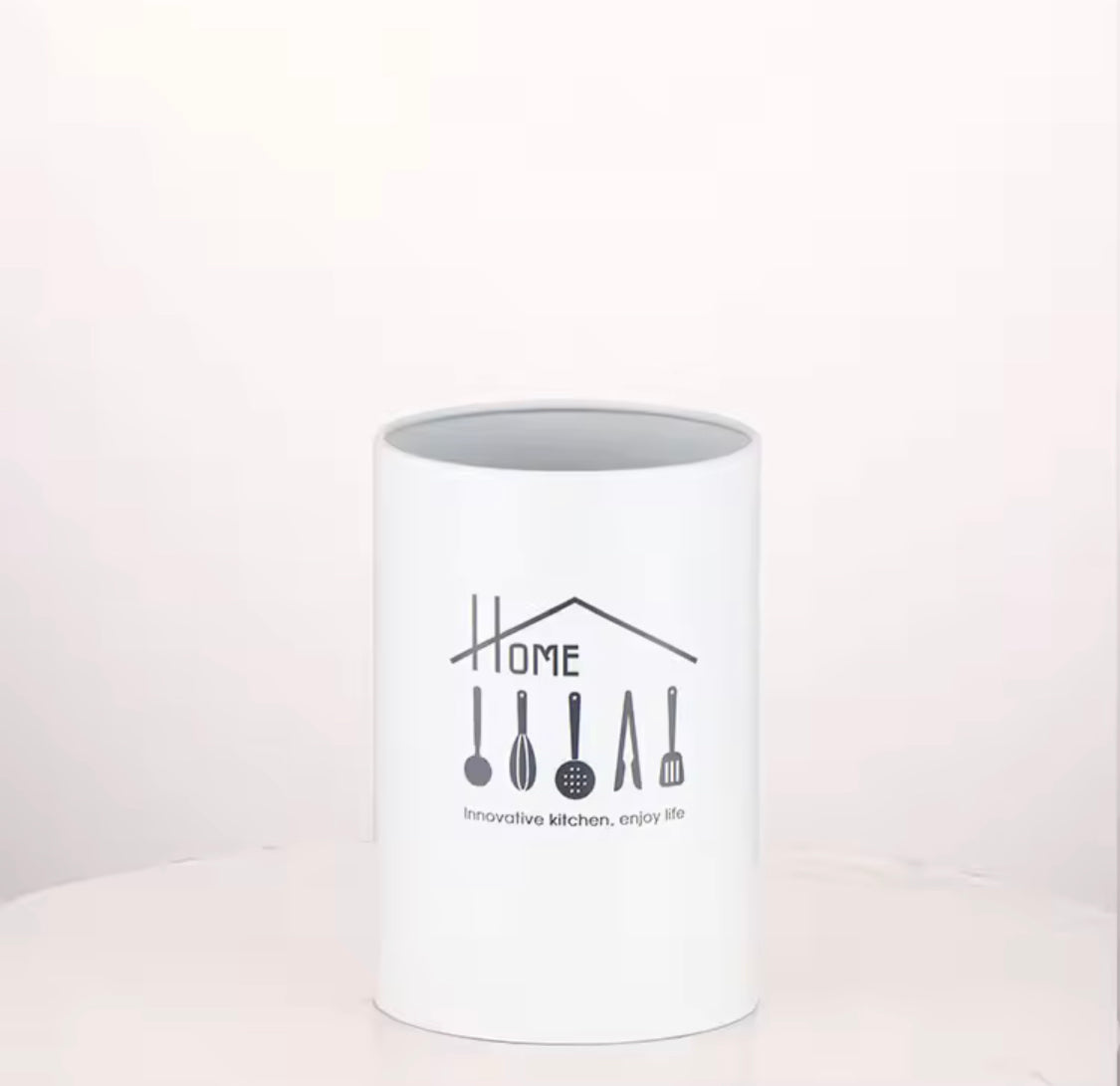 Metal Design Chopstick Holder, Creative Kitchen Tableware Spoon Holder, Chopstick Storage Barrel