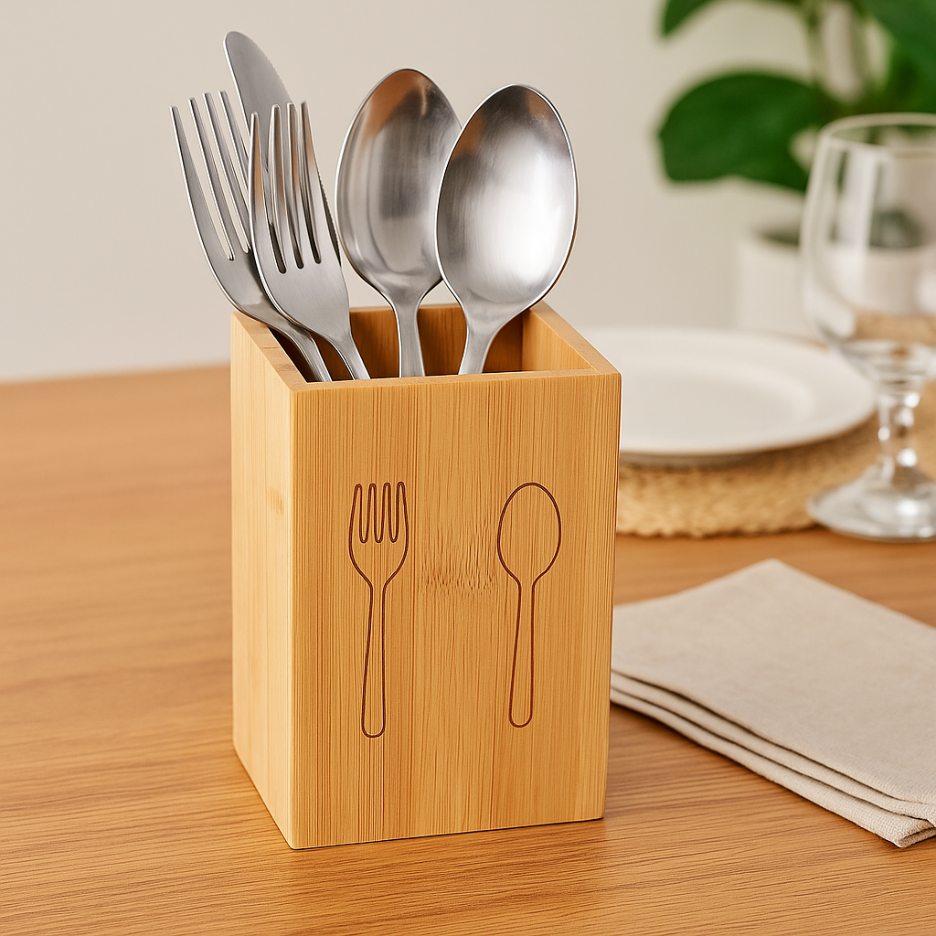 Wooden Utensil Organizer