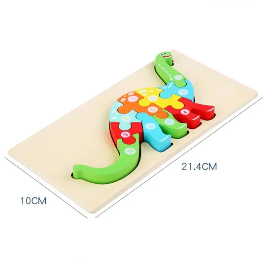 Jigsaw 3D Puzzle Set, Animal Cartoon 3D Puzzle Toys, Blocks Matching Toys, Hand Grip Plate Toddler Toys, Montessori Wooden Puzzles For Children, Kids Educational Learning Jigsaw Puzzle