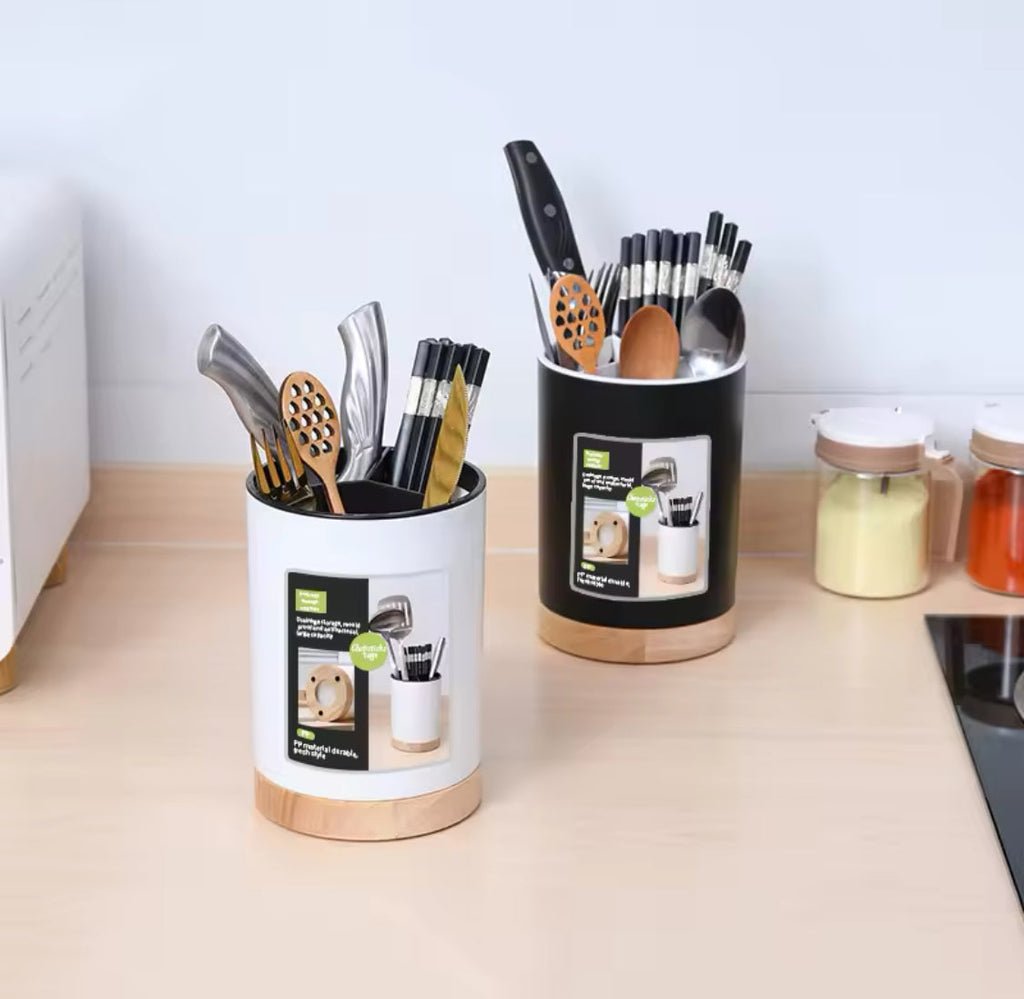 Nordic Removable Draining Chopstick Holder, Kitchen Utensil Bucket, Plastic Chopstick Spoon Storage Rack