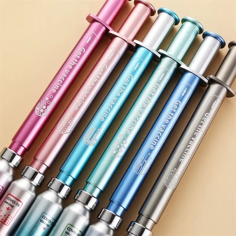 Luminous Vaccine Gel Pen, Doctor Nurse Pen, Syringe Neutral Pens.
