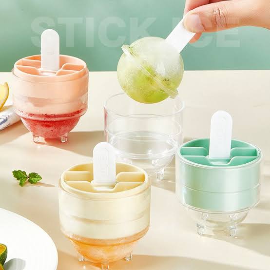 Set Of 4 Acrylic Ice Lolly Mold, Ice Ball Mold Stick, Creative Design Ice Lolly Mold, Easy Demoulding Ice Ball Mold