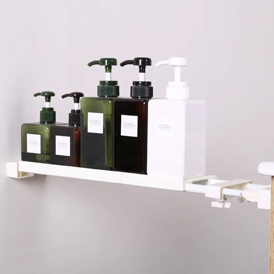 Telescopic Rod Rack, Adjustable Closet Storage Shelve, Wall Mounted Partition Separator Board, Window Sill Retractable Storage Rack, Multipurpose Shelves Cabinet Holder, Retractable Gap Storage Rack