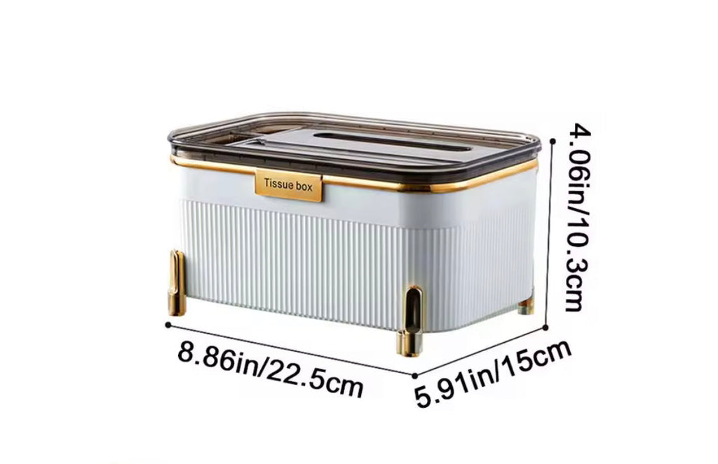 Multifunctional Plastic Vertical Tissue Box, Napkin Paper Container Desktop Organizer, Tissue Storage Box