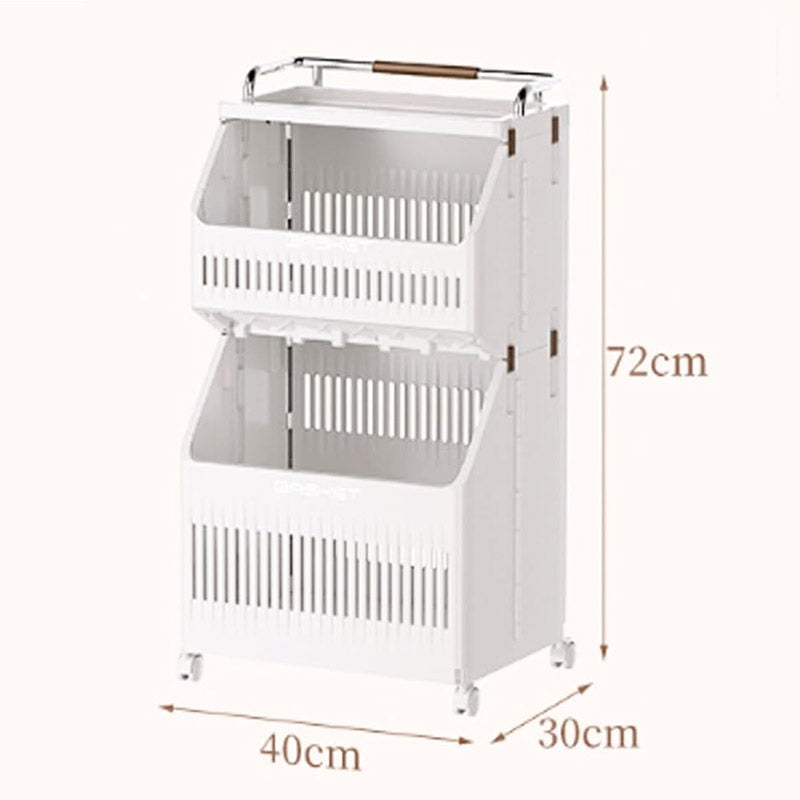 Multi Layer Laundry Basket, Multifunctional Trolley For Kitchen And Bathroom, Moveable Trolley For Living Room