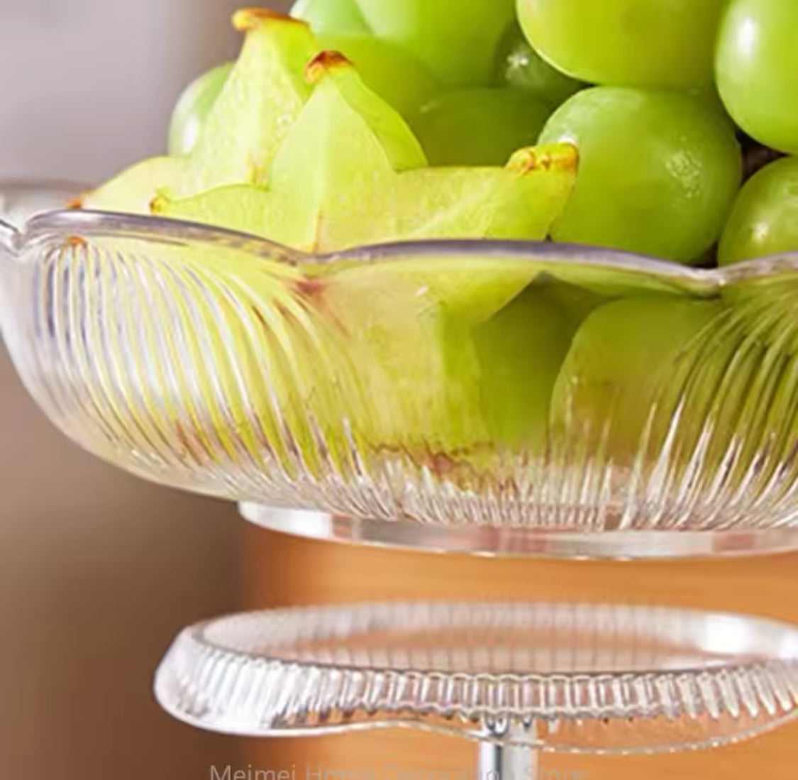 Multilayer Rotating Display Stand, Cakes Snacks and Fruits Stand, 3 Tier Fruit Plate, Stable Modern Dried Fruit Plate