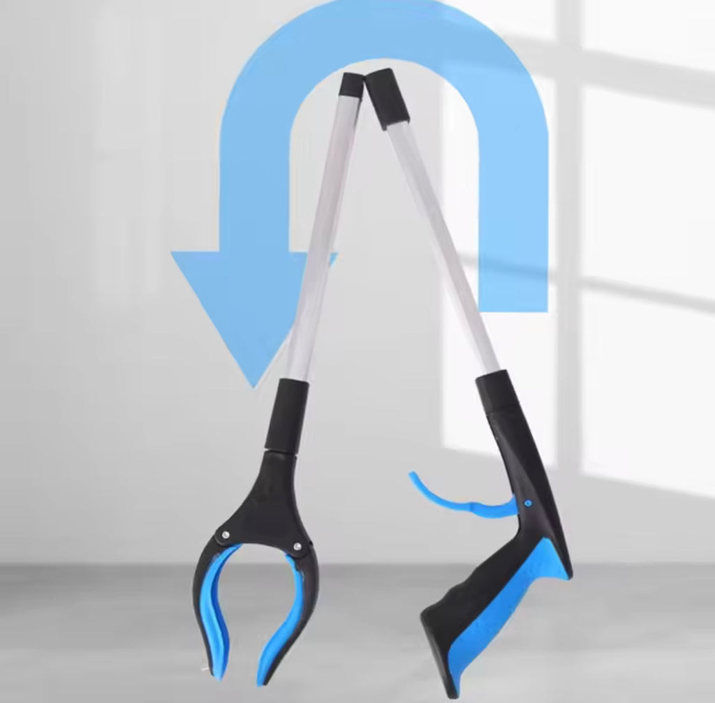 Foldable Grabber Picking Tool, Collapsible Garbage Grabber, Lightweight Heavy Duty Elderly Gripper, Aluminum Alloy Folding Type Garbage Clip