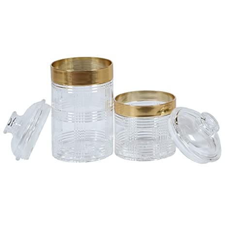 Acrylic Elegant Round Storage Jar, Multifunctional Storage Container, Airtight Lid Storage Container, Transparent Grocery Container, Condiment Kitchen Organizer