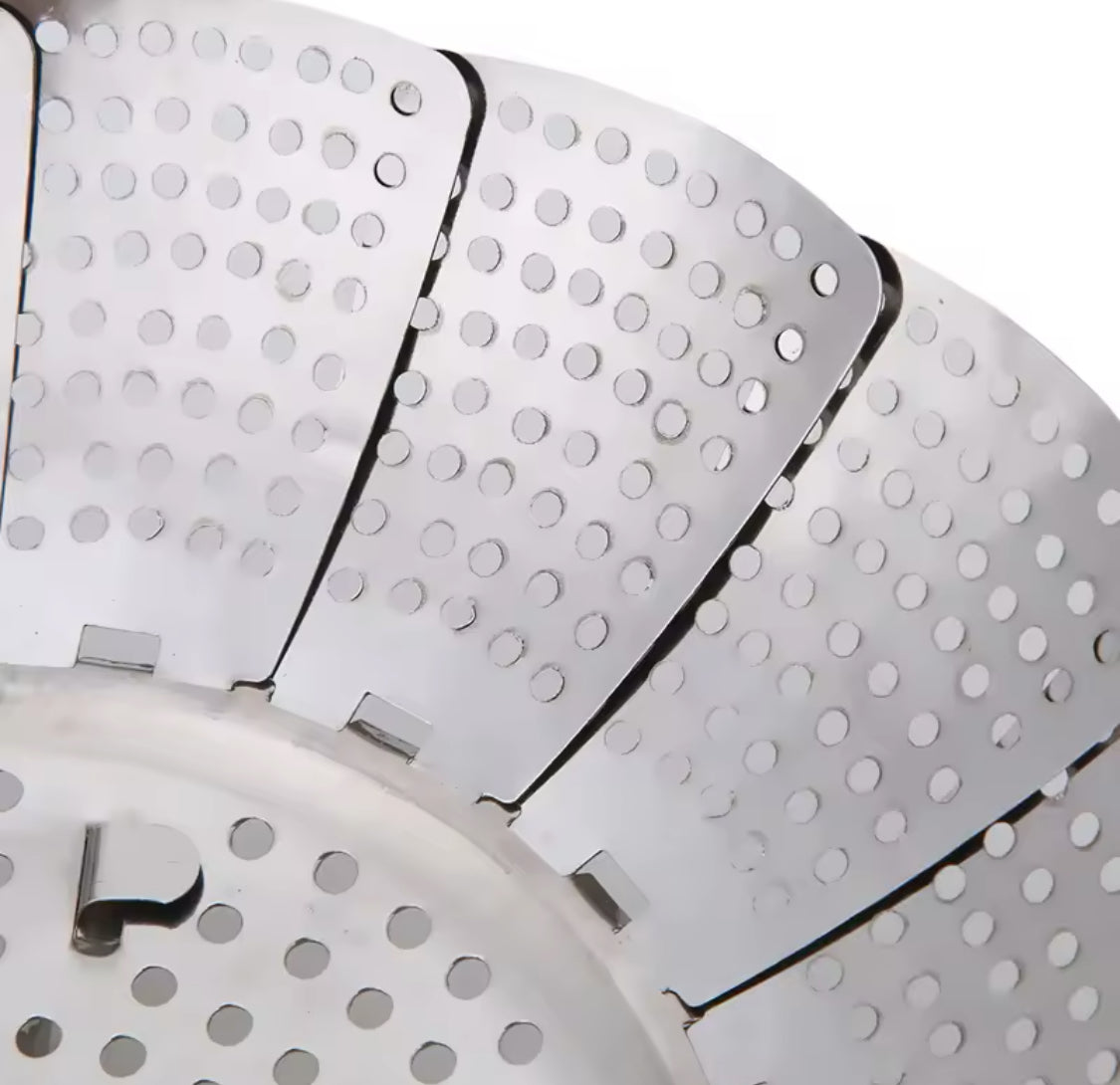 Multifunctional Stainless Cooking Steamer, Foldable Kitchen Steamer Plate, Anti-Scald Steamer Basket, Deep Fryer Pot Strainer