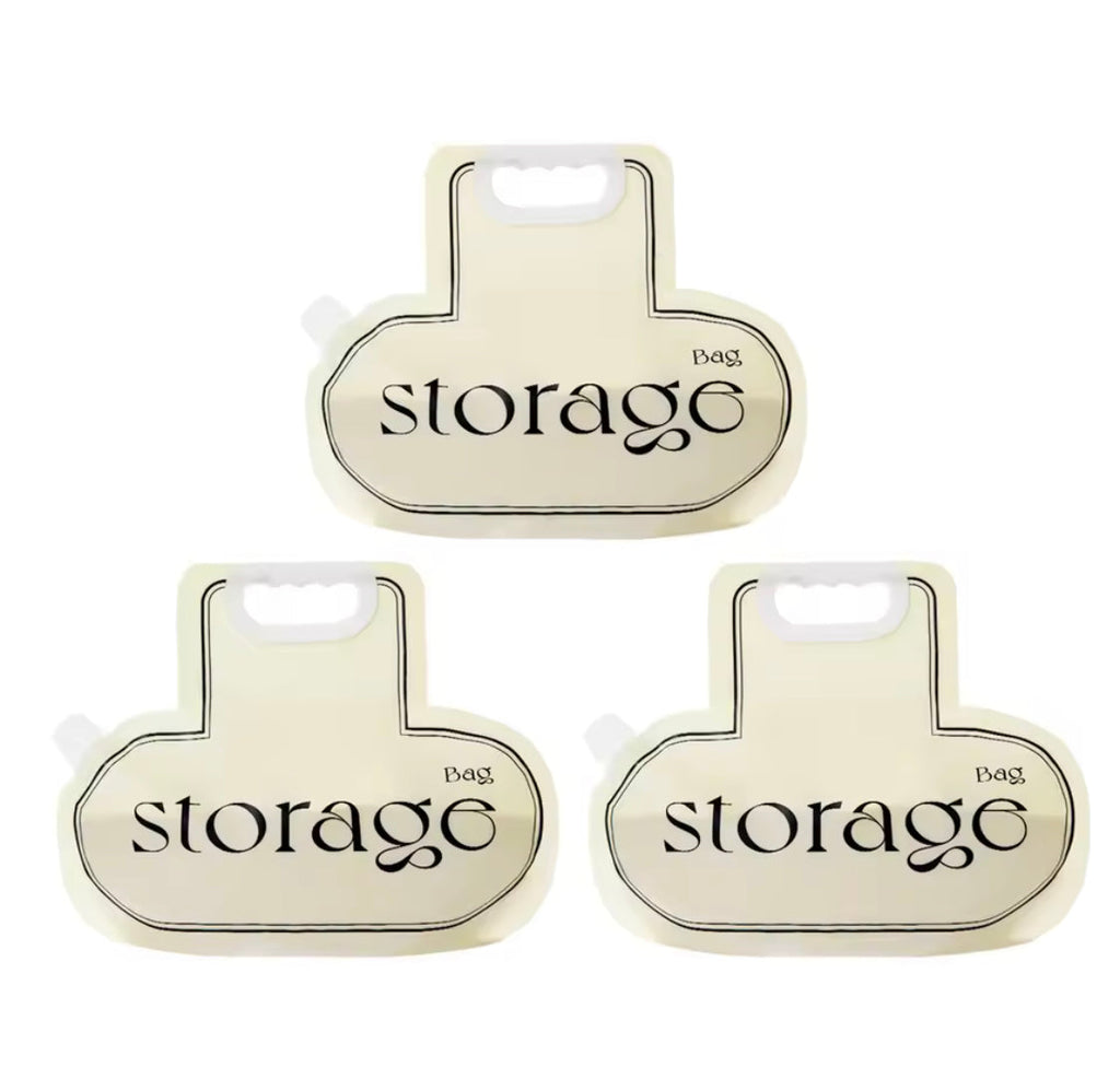 Set Of 3 Food Packaging Bag, Reusable Food Storage Bag, Leakproof Grain Fresh Bag Container, Snack Tea Self Sealing Storage Bag