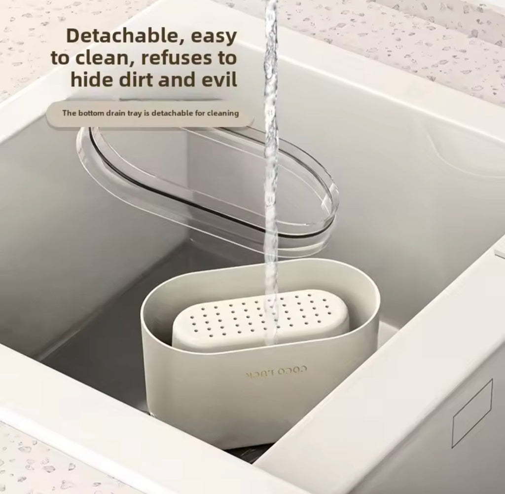 Durable Knife Storage Organizer, Kitchen Utensil Holder With Water Drain Tray, Spoon Fork Chopsticks Storage Rack