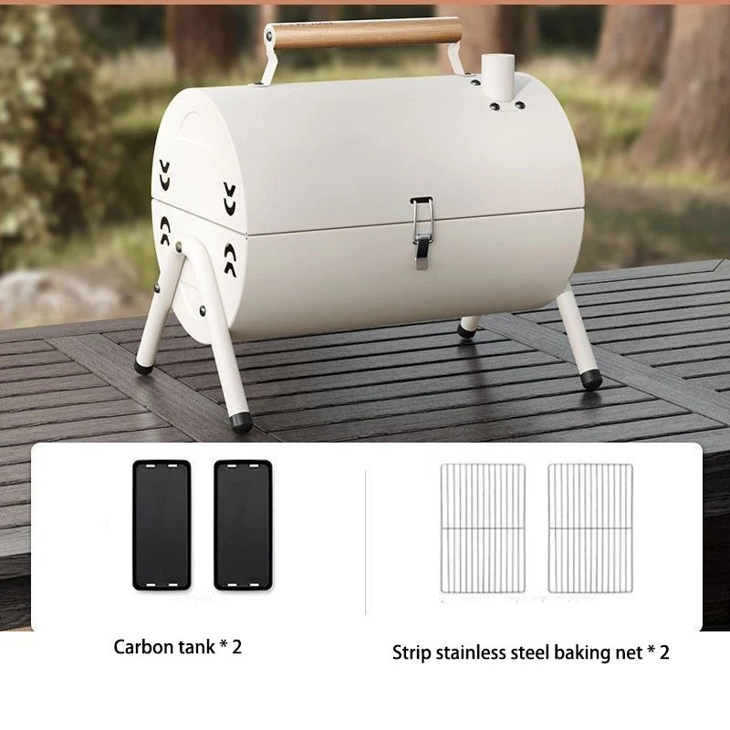 Outdoor BBQ Grill, Dual-Purpose Barbecue Grill, Foldable Camping Grill