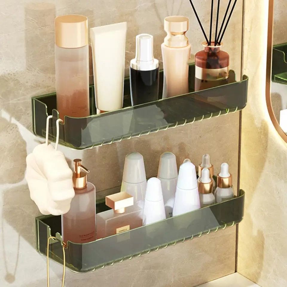 Letter Print Bathroom Storage Shelf.