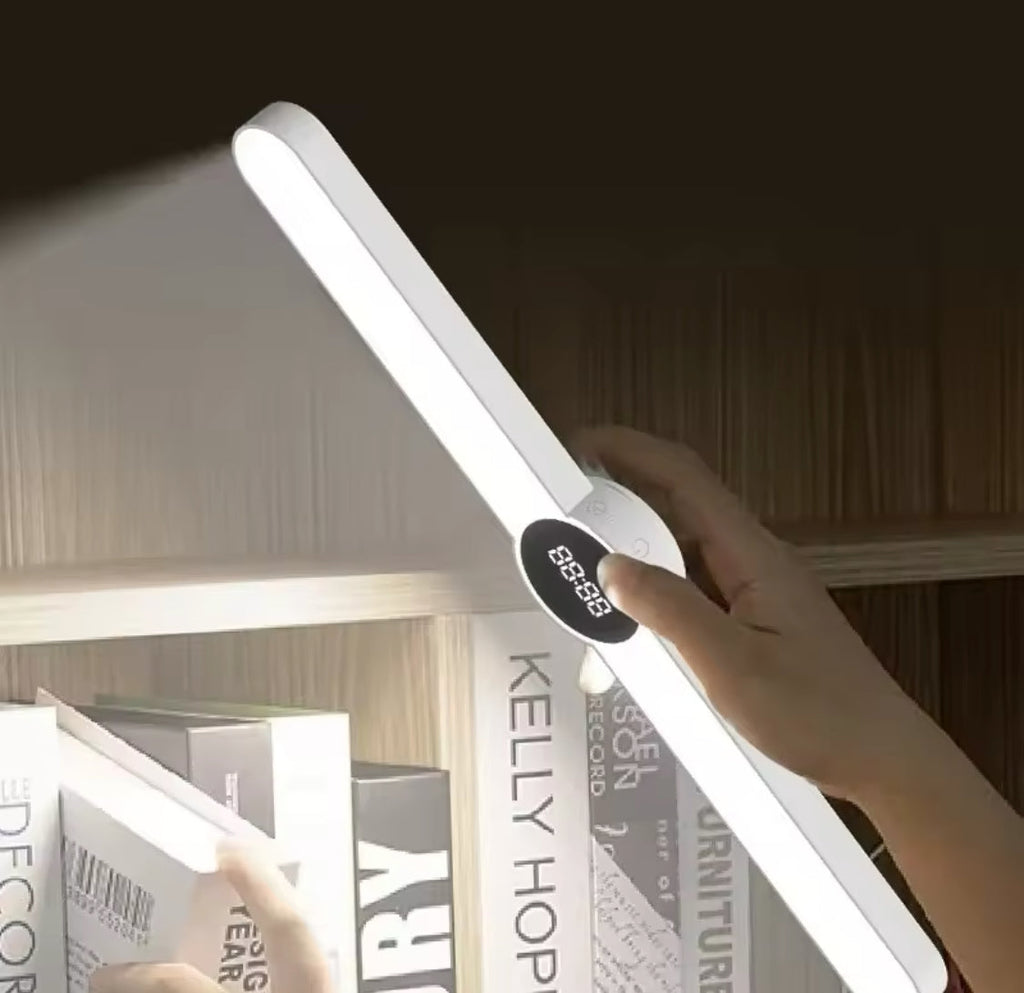 Rechargeable LED Desk Lamp,  Magnetic Stepless Hanging  Clock Table Lamp, Cabinet Closet Bedroom Desk Night Light