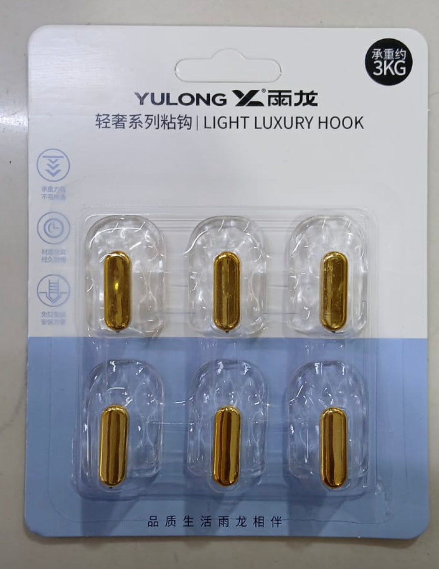 Set Of 6 Multifunctional Transparent Wall Hook, Wall Mounted Self Adhesive Storage Hook, Punch-Free Waterproof Coat Hanger Hook