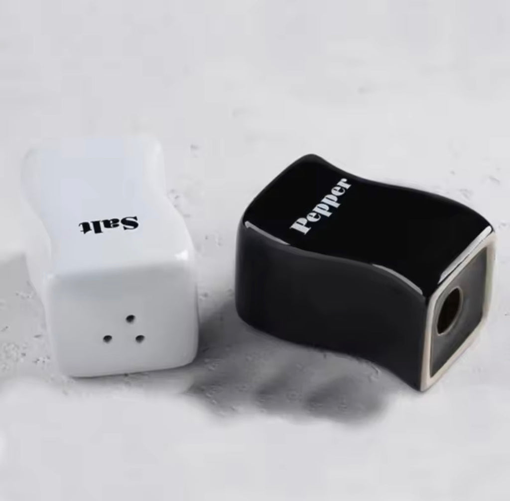 Iron Frame Ceramic Salt And Pepper Shaker, Tabletop Spice Jar Container, Condiment Grinding Tool Kitchen Gadget, Adjustable Salt And Pepper Shaker, Durable Spice Grinder