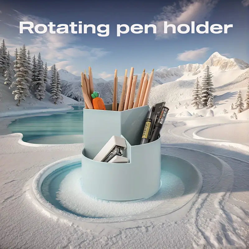 Versatile Desktop Storage Bucket,  Plastic 3 Position Pencil Storage Box.