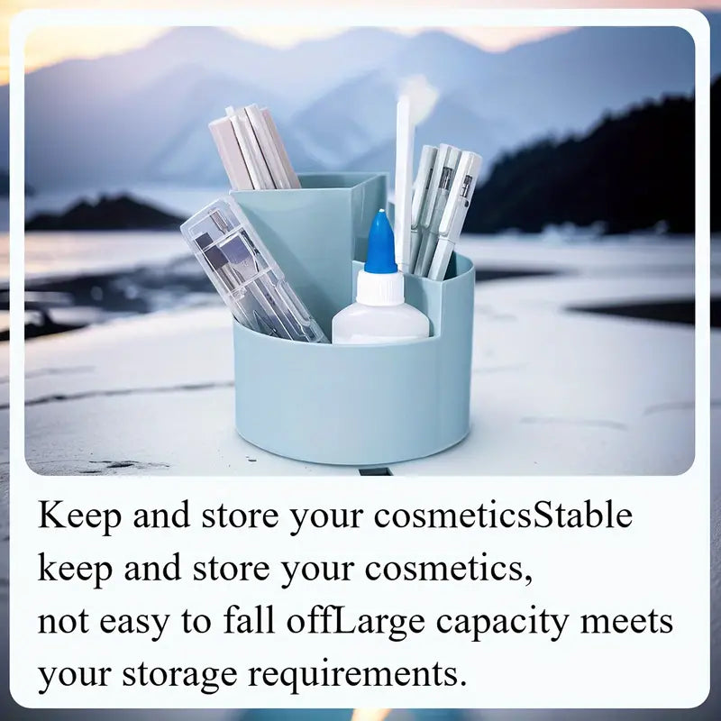 Versatile Desktop Storage Bucket,  Plastic 3 Position Pencil Storage Box.