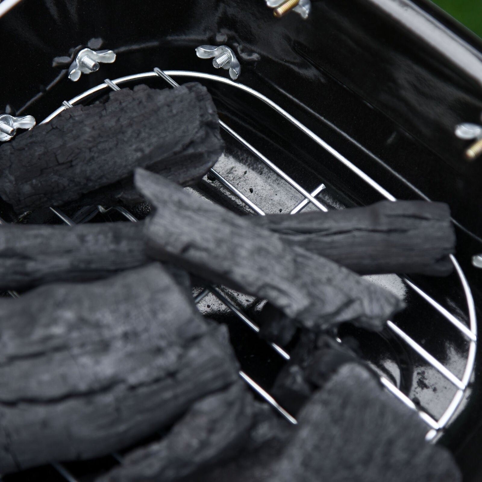 Foldable Tabletop BBQ Grill, Portable Small Charcoal Grill, Mini Tabletop Smoker Camping Cooker, Stainless Steel Portable Collapsible Barbecue Shelf